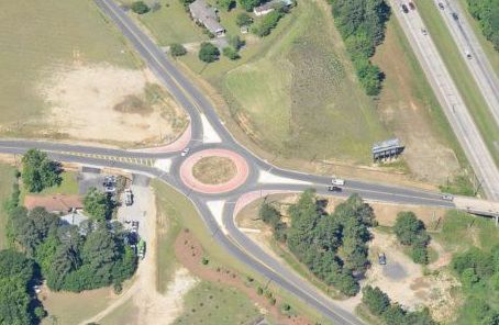 A recent roundabout built to improve safety, in Lexington County
